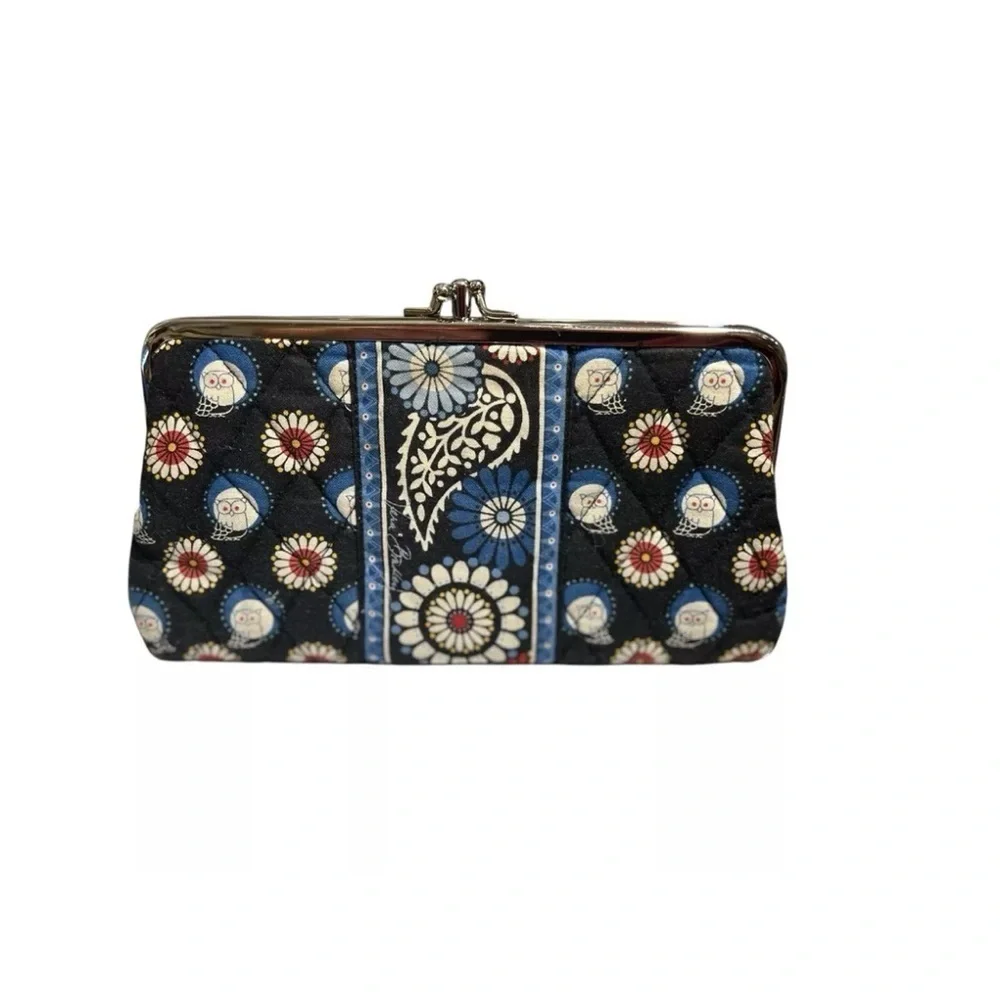 Vera Bradley Night Owl Pattern Kiss Lock Wallet